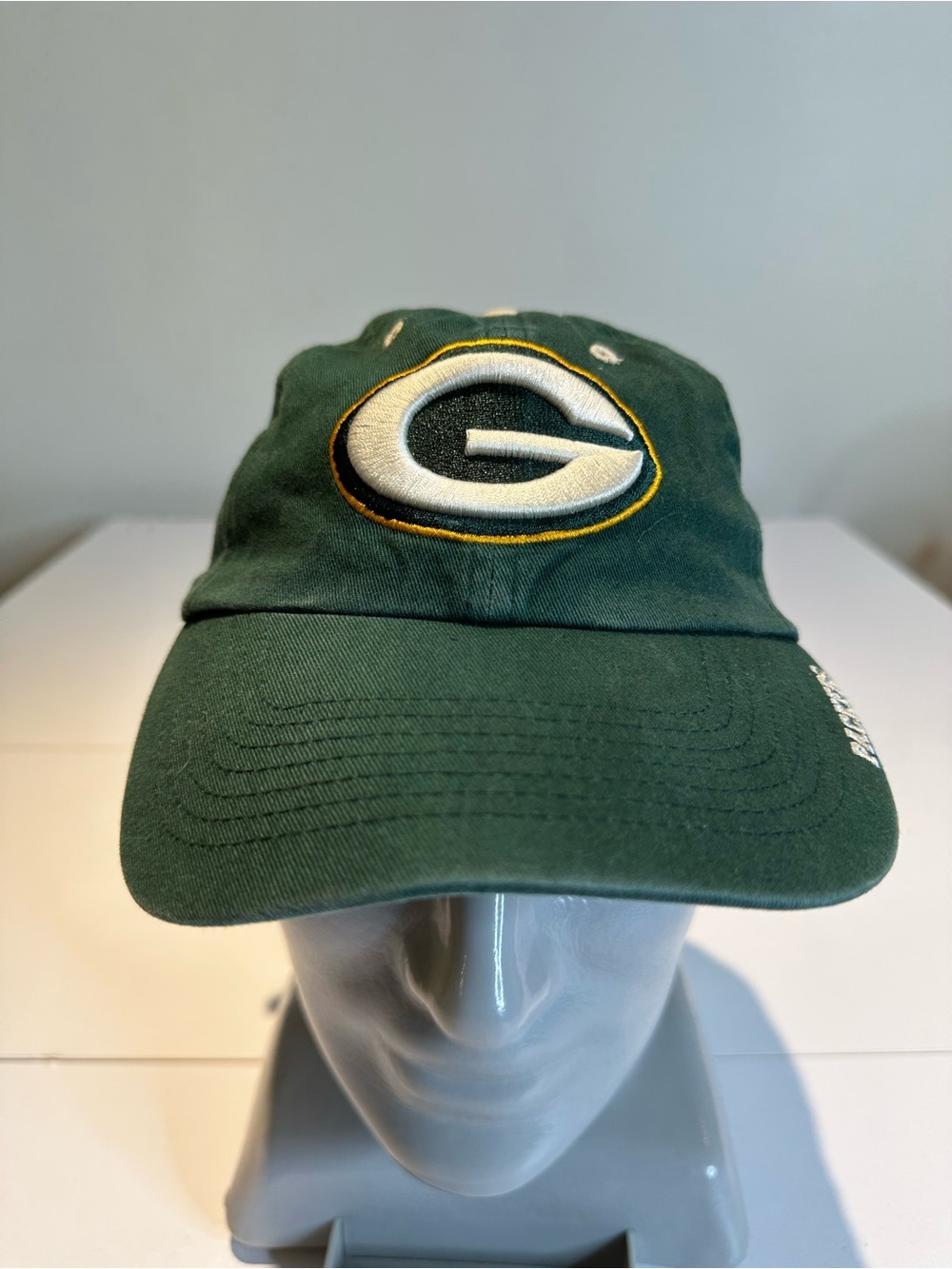 NFL Green Bay Packers Dark Green Hat with White and Gold Logo